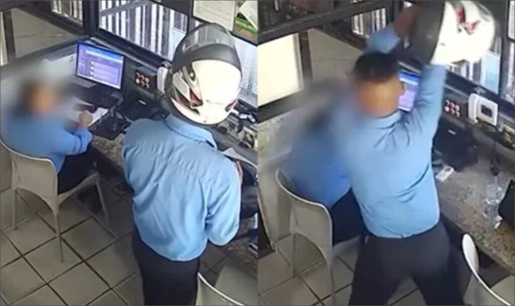 Mulher é agredida por colega com capacete após proibir entrada na contramão em condomínio de Salvador
