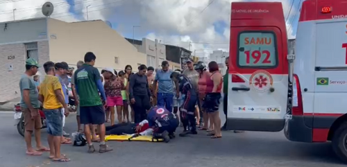 Mulher fica ferida após colisão entre motos e mototaxista foge do local em Itabaiana