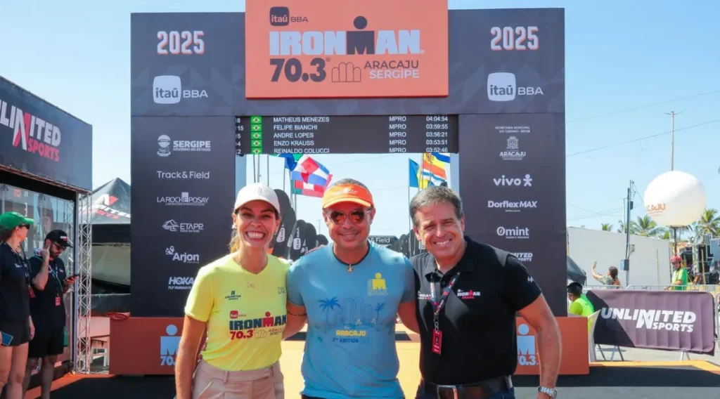Governador Fábio Mitidieri acompanha segunda edição do Ironman 70.3 em Aracaju