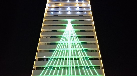 Edifício Maria Feliciana ganha iluminação natalina nesta quinta-feira em Aracaju