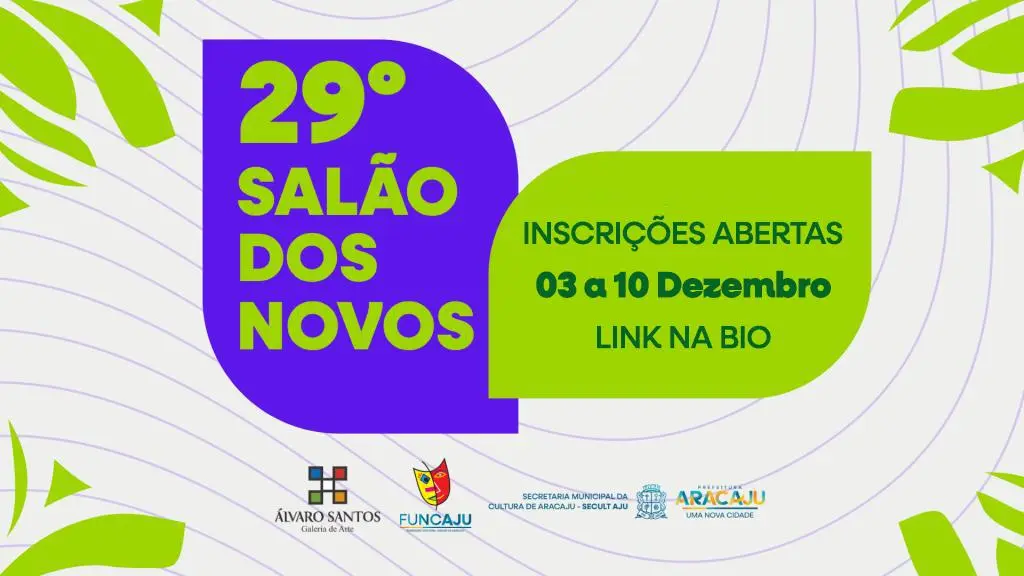 Inscrições abertas para o 29º Salão dos Novos na Galeria de Arte Álvaro Santos