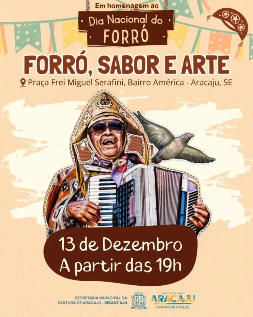 Aracaju festeja Dia Nacional do Forró neste sábado na Praça dos Capuchinhos