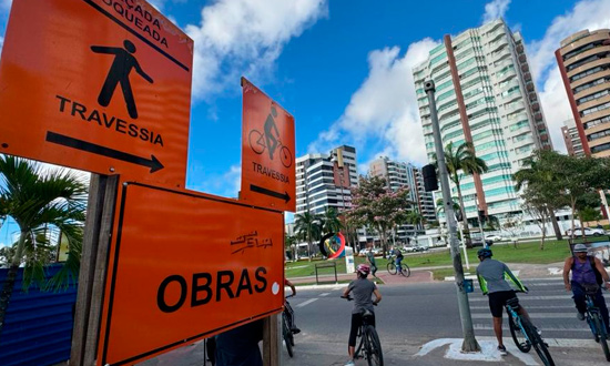 SMTT divulga rotas alternativas para ciclistas e pedestres durante obras na ponte Godofredo Diniz
