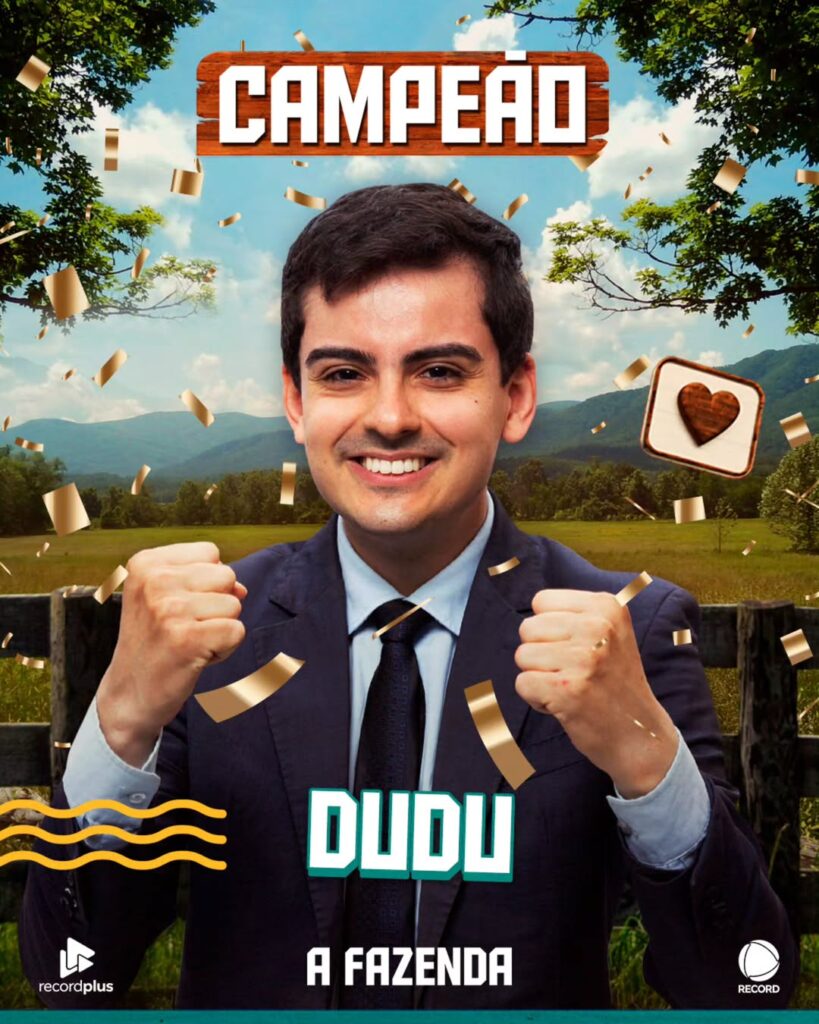 Dudu Camargo vence ‘A Fazenda 17’ e entra para a história do reality com recordes e polêmicas