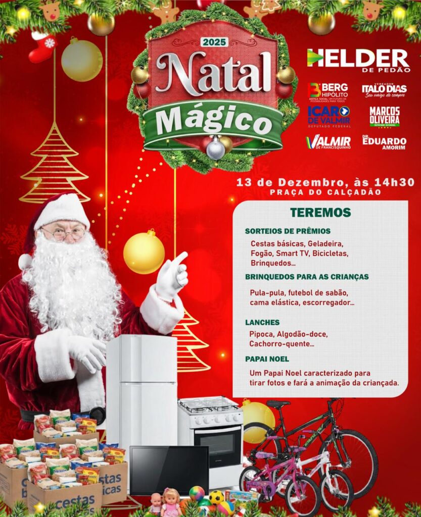 Natal Mágico reunirá comunidade de Riachuelo em dia de solidariedade e alegria