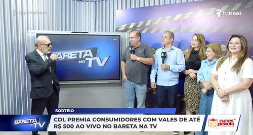 Saiu a lista! Confira os 15 ganhadores dos vales-compras da CDL Itabaiana sorteados no Programa do Bareta