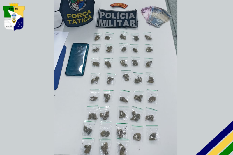 Adolescente é apreendido com drogas durante patrulhamento no bairro Santa Maria