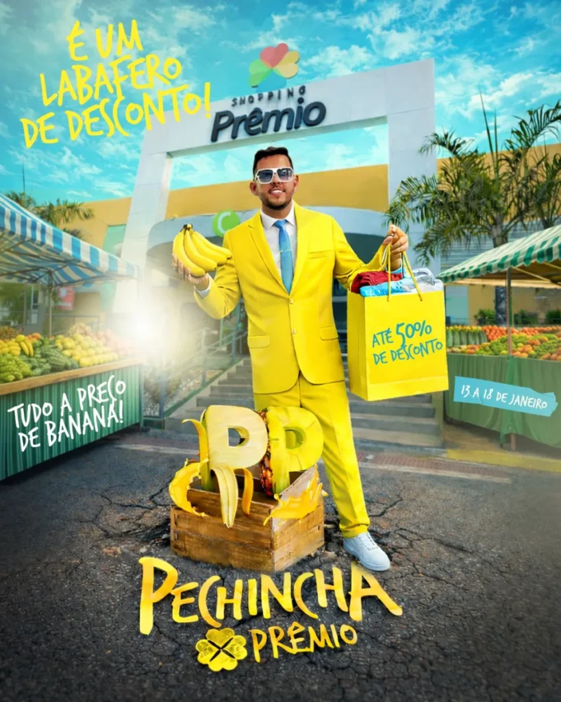 Pechincha Prêmio oferece até 50% de desconto no Shopping Prêmio a partir desta terça-feira
