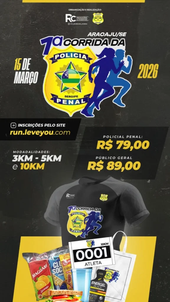 Primeira Corrida da Polícia Penal de Sergipe acontecerá em 15 de março