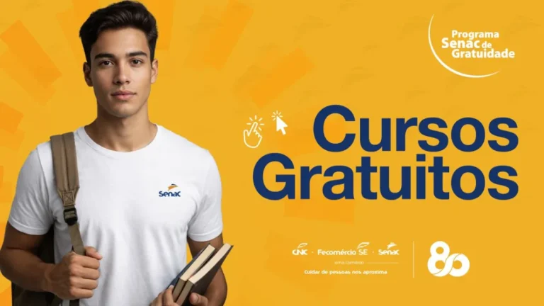Senac Sergipe oferece 601 vagas em 33 cursos gratuitos com inscrições de 19 a 25 de janeiro de 2026