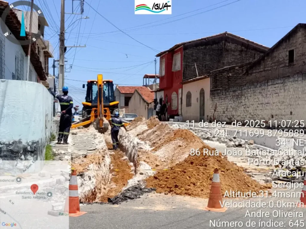 Iguá Sergipe finaliza intervenções e restabelece pressão da água no loteamento Moema Meire, em Aracaju