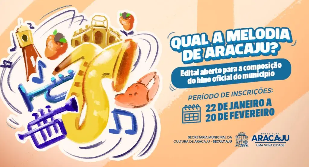Aracaju lança concurso para definir hino oficial pelos 171 anos da capital