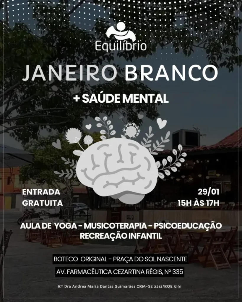 Ação do Janeiro Branco leva atividades gratuitas de saúde mental ao Conjunto Sol Nascente nesta quinta-feira