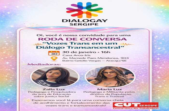 Roda de Conversa “Vozes Trans em um Diálogo Transancestral” acontece dia 30 na Casa Arco-Íris
