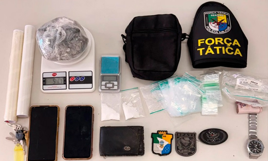 Polícia Militar apreende meio quilo de cocaína no Bairro Industrial, em Aracaju