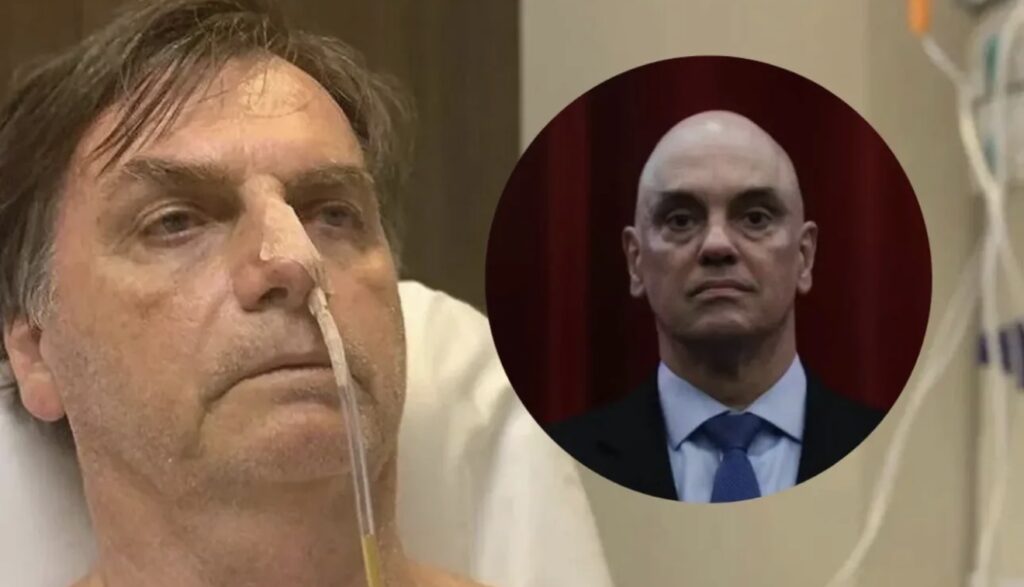 Moraes nega transferência de Bolsonaro para hospital particular após queda em cela da PF