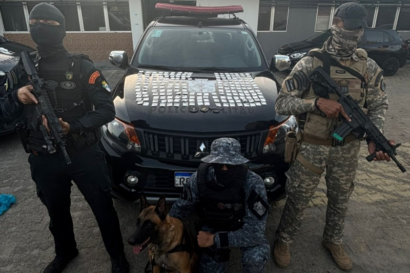Operação conjunta apreende mais de 190 papelotes de cocaína no bairro São Conrado