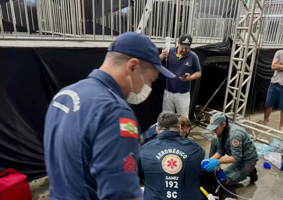Trabalhador morre após acidente elétrico durante montagem de evento em Chapecó