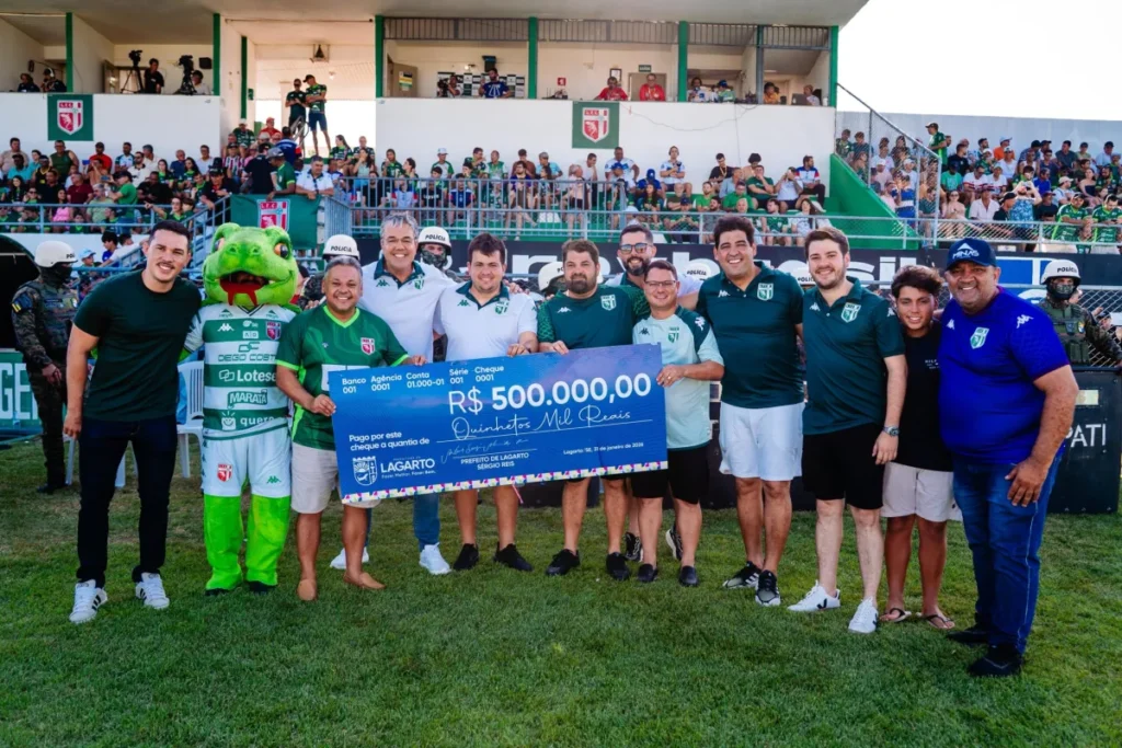 Prefeitura de Lagarto destina R$ 500 mil ao Lagarto FC para a temporada 2026