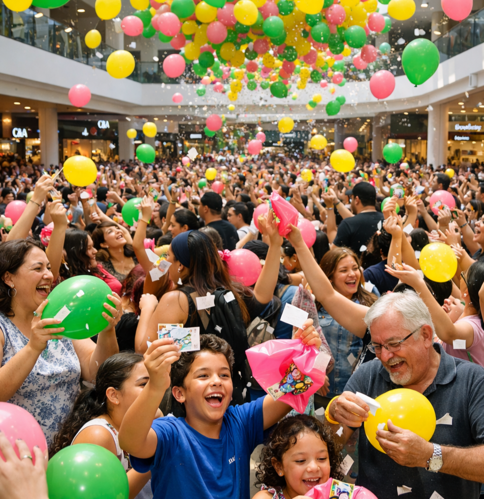 Aracaju Parque Shopping realiza chuva de balões com mais de 150 prêmios neste sábado