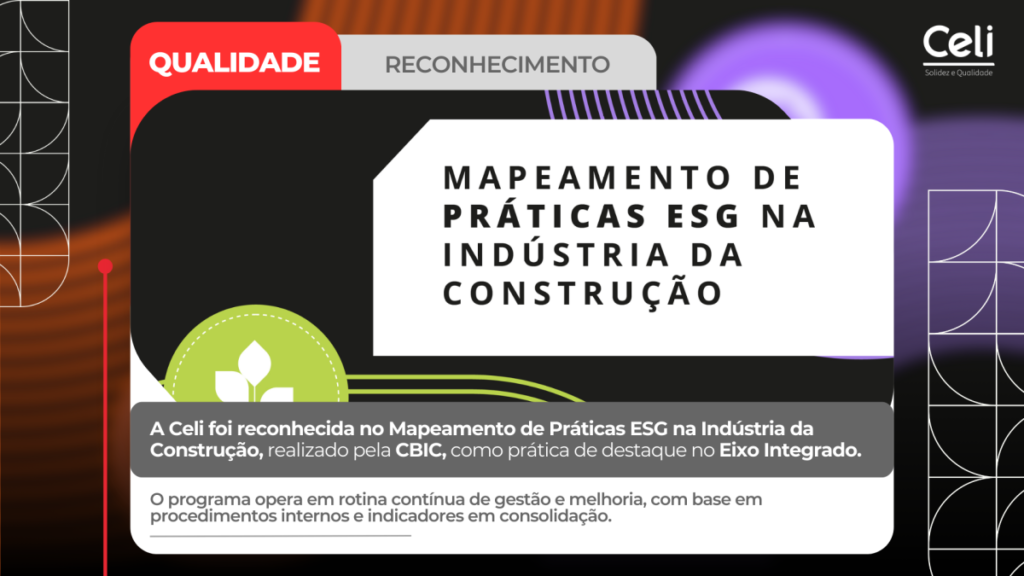 Construtora Celi ganha reconhecimento nacional por integrar ações de ESG, aponta CBIC