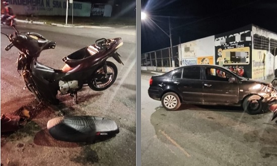 Acidente entre carro e motoneta na SE-230 deixa motociclista ferido em Nossa Senhora das Dores