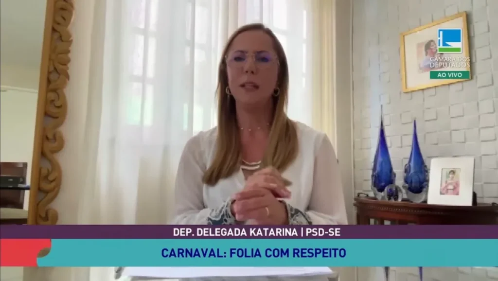 Delegada Katarina apresenta Lei da Dignidade Sexual e ressalta respeito no Carnaval durante programa da TV Câmara