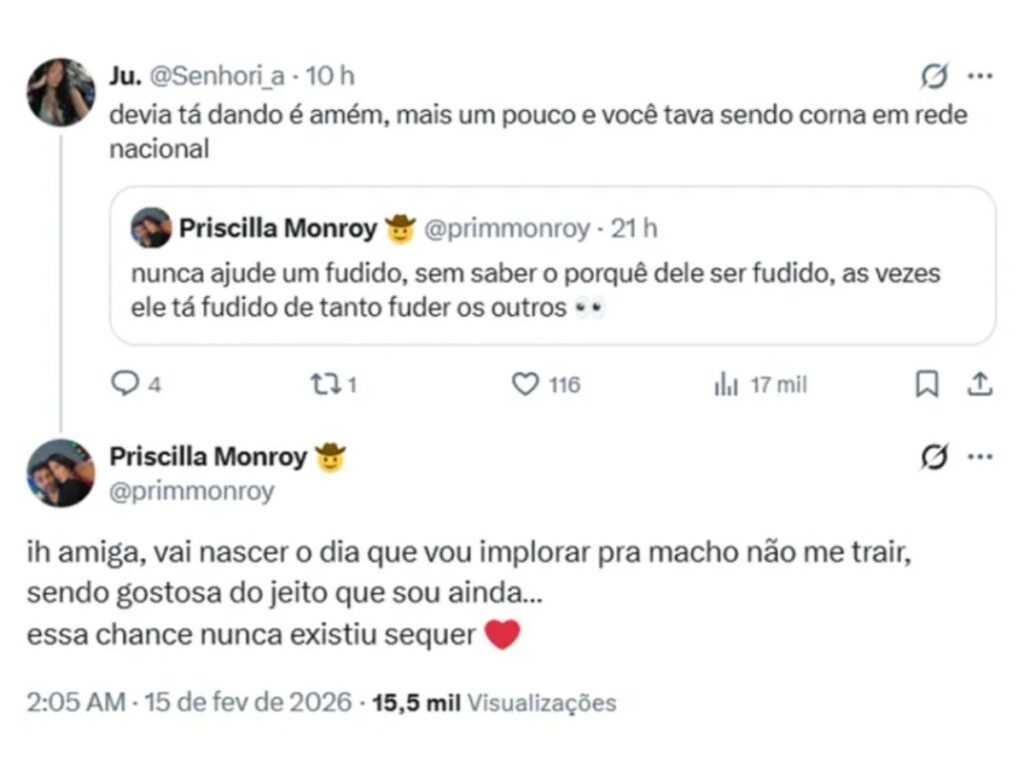 Noiva de Alberto Cowboy nega possibilidade de traição após comentário sobre relação no BBB26