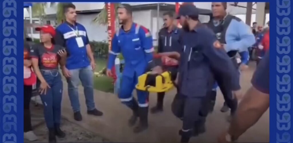 Ventos fortes derrubam estrutura na SEALBA Show e deixam feridos em Itabaiana