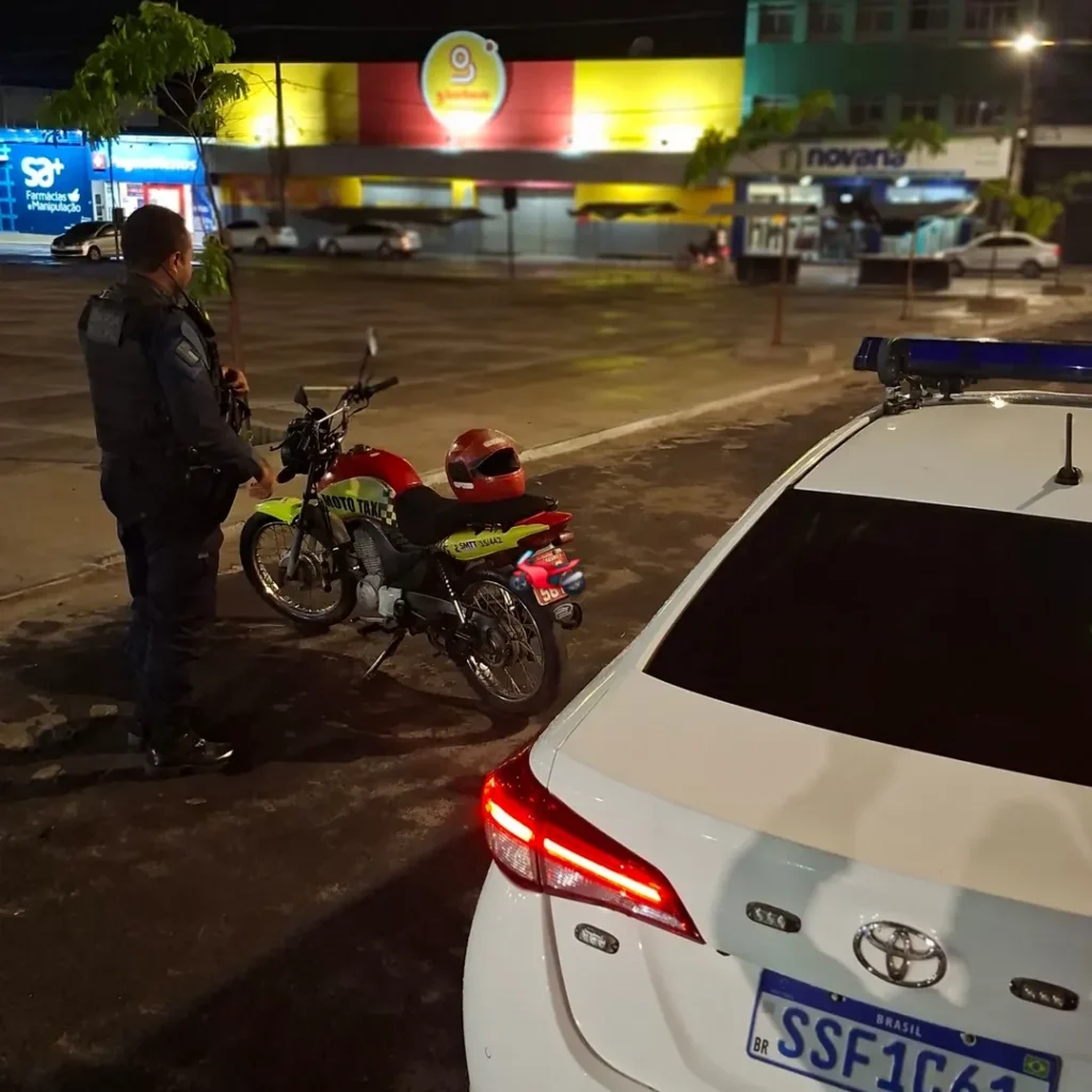 Guarda Municipal de Itabaiana recupera motocicleta de mototaxista no Centro.