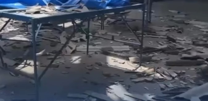 Vento forte arranca parte do telhado da Ceasa em Monte Alegre de Sergipe
