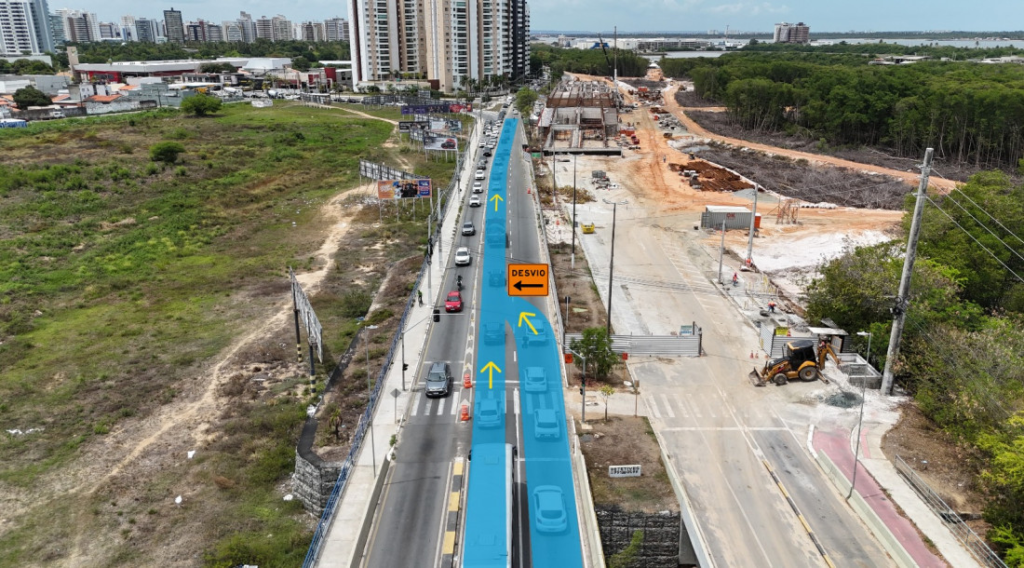 Nova etapa do Complexo Viário Maria do Carmo Alves altera trânsito na avenida Beira Mar a partir de março