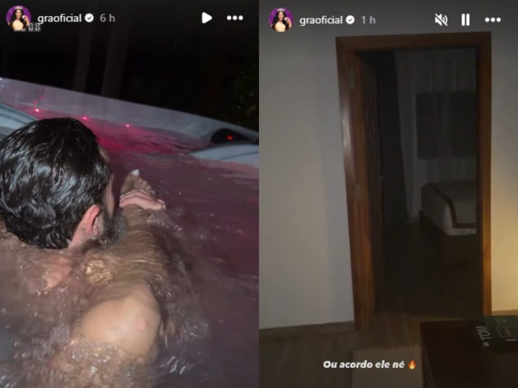 Gracyanne curte viagem romântica nas Maldivas e faz brincadeira sobre momento íntimo com namorado