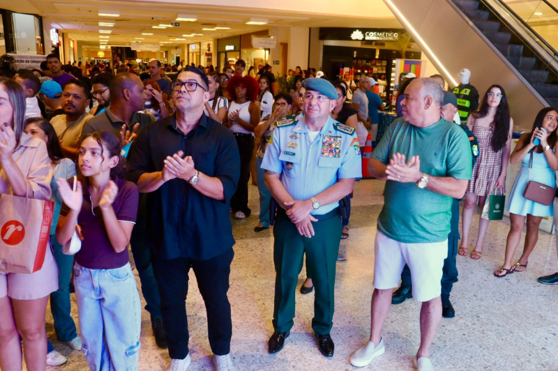Exposição da PMSE no Shopping Riomar encerra com grande público após celebrar 191 anos da instituição