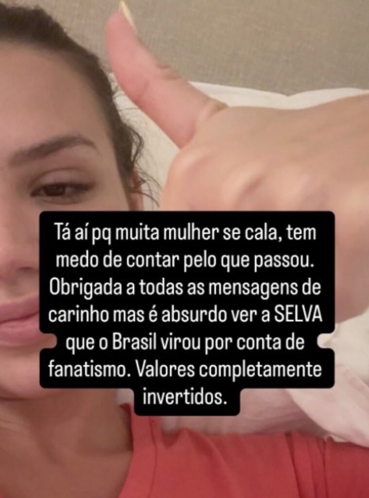 Vivi Wanderley publica prints de ataques que diz ter recebido após expor relacionamento com Juliano Floss