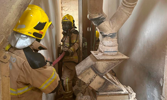 Incêndio atinge silo de granja às margens da BR-235 em Areia Branca