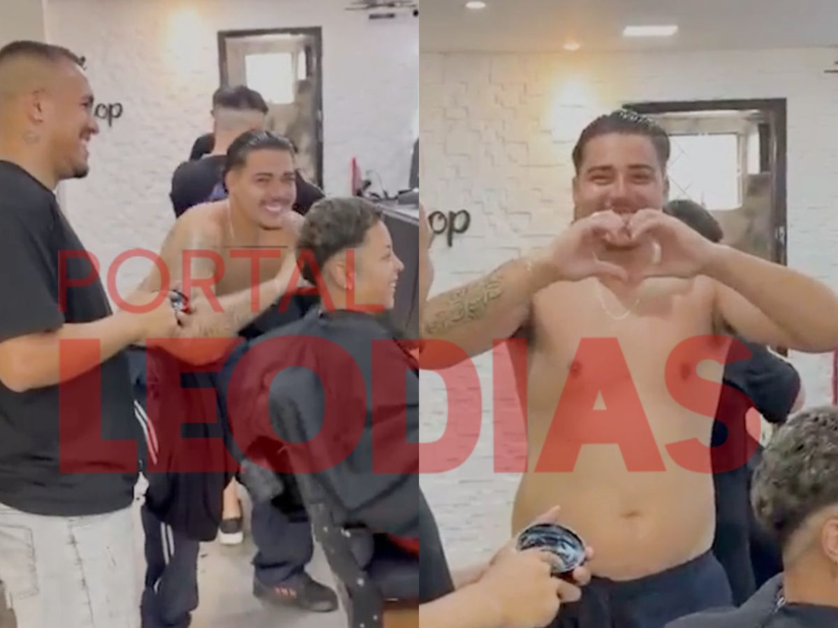 Pedro na barbearia