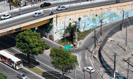 Trânsito sofrerá alterações durante obras no viaduto da Av. Francisco Porto