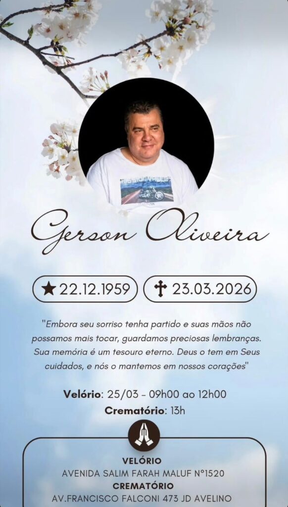Velório de Gerson Brenner será aberto ao público em São Paulo