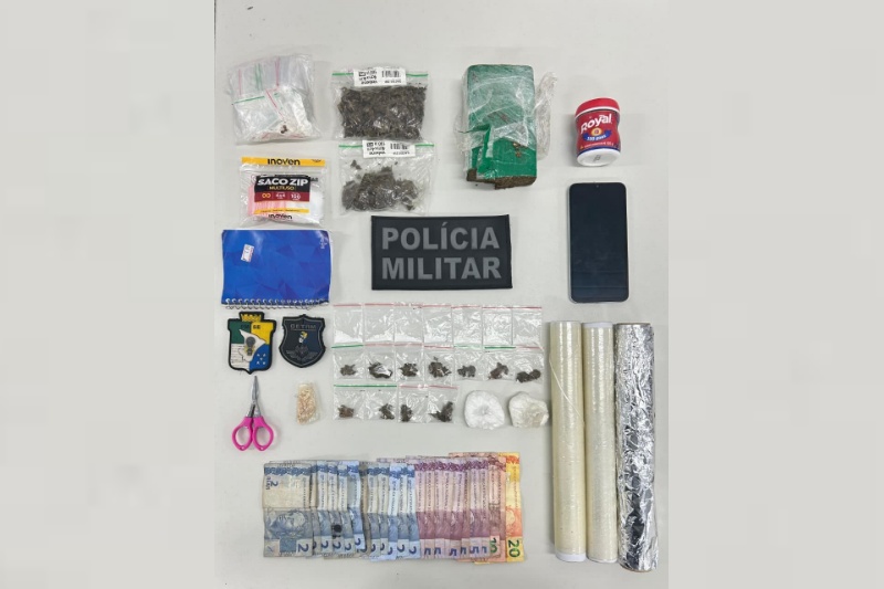 Polícia Militar apreende drogas em imóvel apontado como ponto de tráfico na Zona Sul da capital