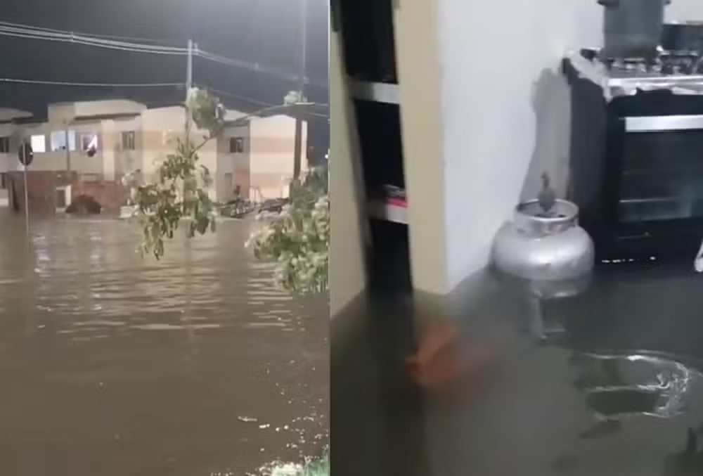 Temporal em Sergipe: Chuvas causam alagamentos na capital e desabamento de pista com morte no interior
