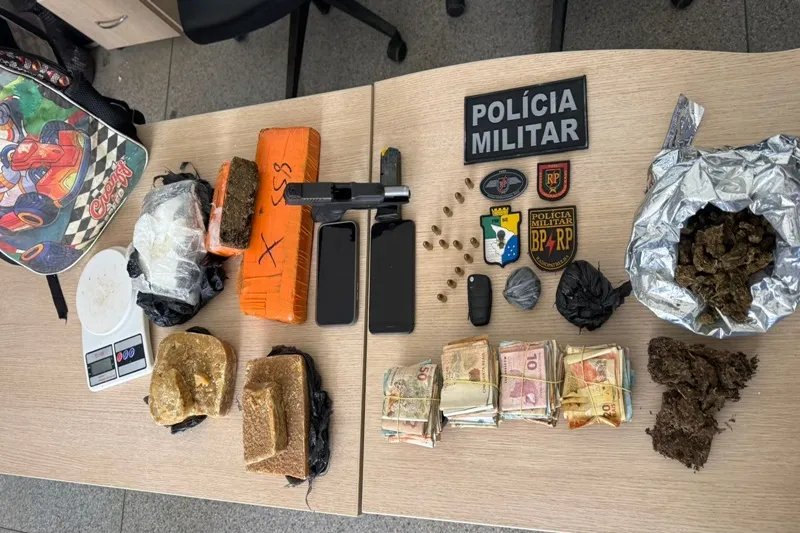 Radiopatrulha apreende drogas, arma e R$ 17.015 em Poço Redondo