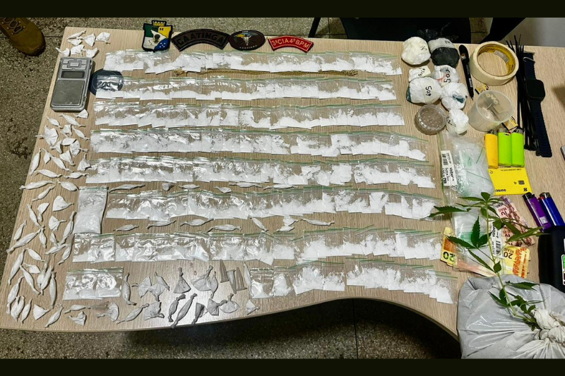 Operação conjunta apreende drogas e prende suspeito de tráfico em Nossa Senhora da Glória