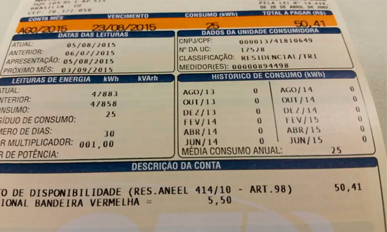 Número da unidade consumidora na conta de energia será atualizado