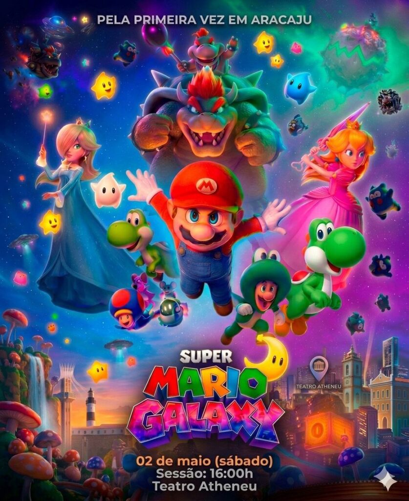 Super Mario Galaxy ganha adaptação teatral inédita e chega a Aracaju em maio