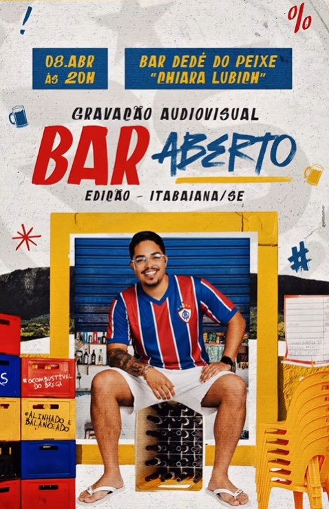 Itabaiana se prepara para noite histórica com gravação do projeto ‘Bar Aberto’ de Renan Santos