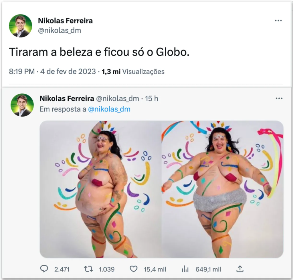 Thais Carla comemora condenação de Nikolas Ferreira por declarações consideradas gordofóbicas
