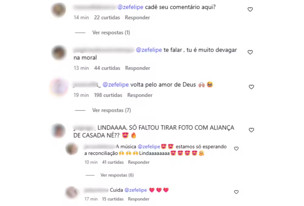 Virginia publica selfies e internautas marcam Zé Felipe pedindo reconciliação