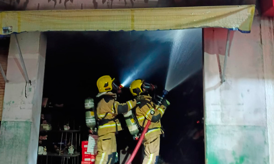 Incêndio atinge loja comercial no centro de Nossa Senhora da Glória