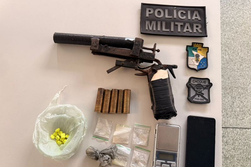BPChoque prende homem por posse ilegal de arma fogo no Japãozinho